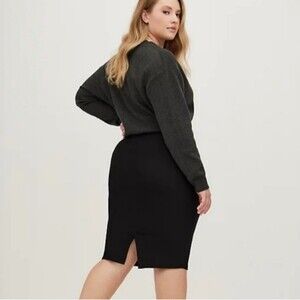 Torrid Plus Size Black Pencil Skirt